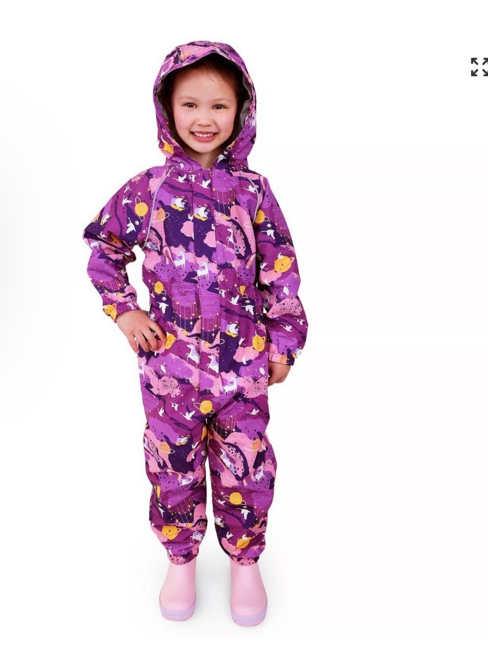 Jan & Jul Fleece Lined Rain Suits | Purple Dream